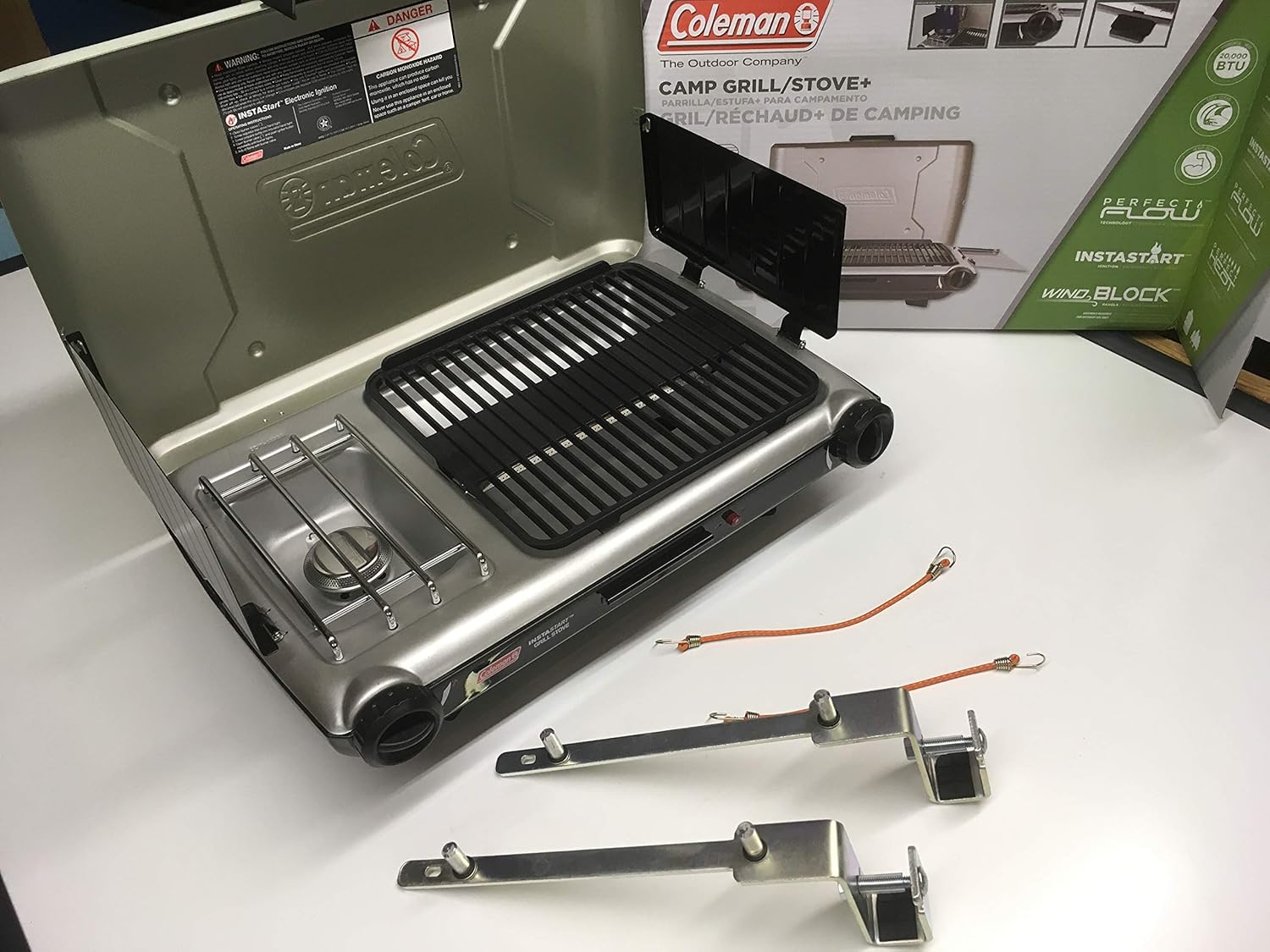Arnall's Pontoon Grill Bracket Set (Grill Not Included) for Colman Camp