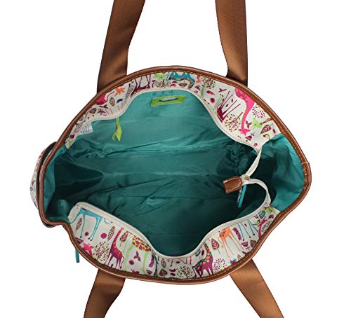 Lily Bloom Luggage Set 4 Piece Suitcase Collection With Spinner Wheels For Woman (Giraffe Park)