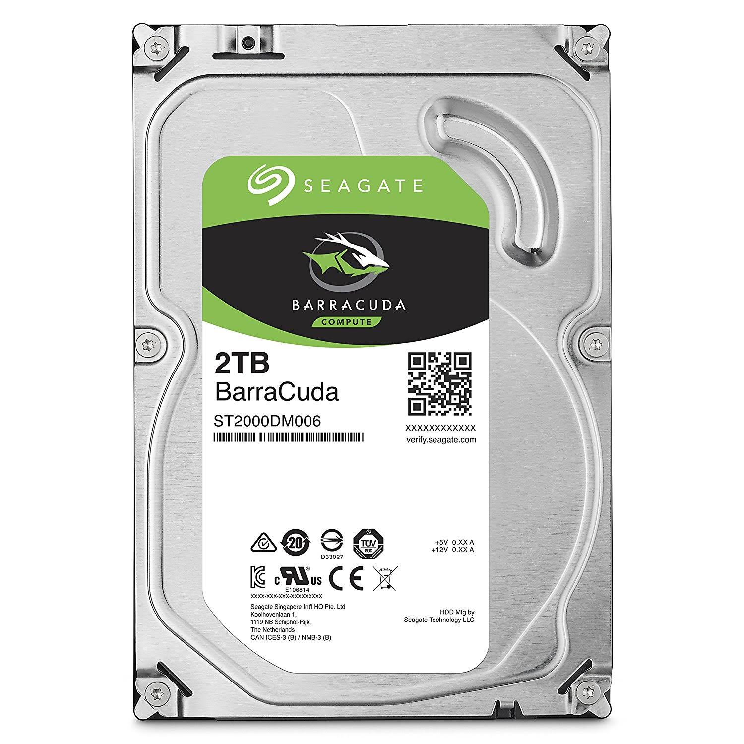 Seagate 2TB BarraCuda SATA 6Gb/s 64MB Cache 3.5-Inch Internal Hard Drive (ST2000DM006)