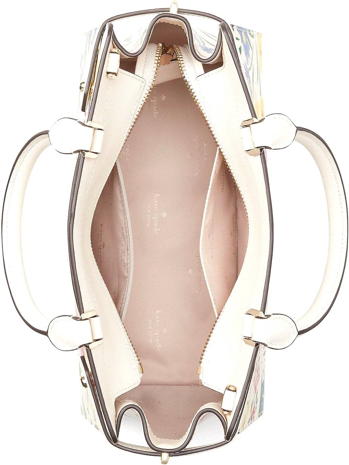 Kate Spade New York womens Kate Spade Staci Medium Top Zip Satchel Crossbody Garden Bouquet - Cream Multi