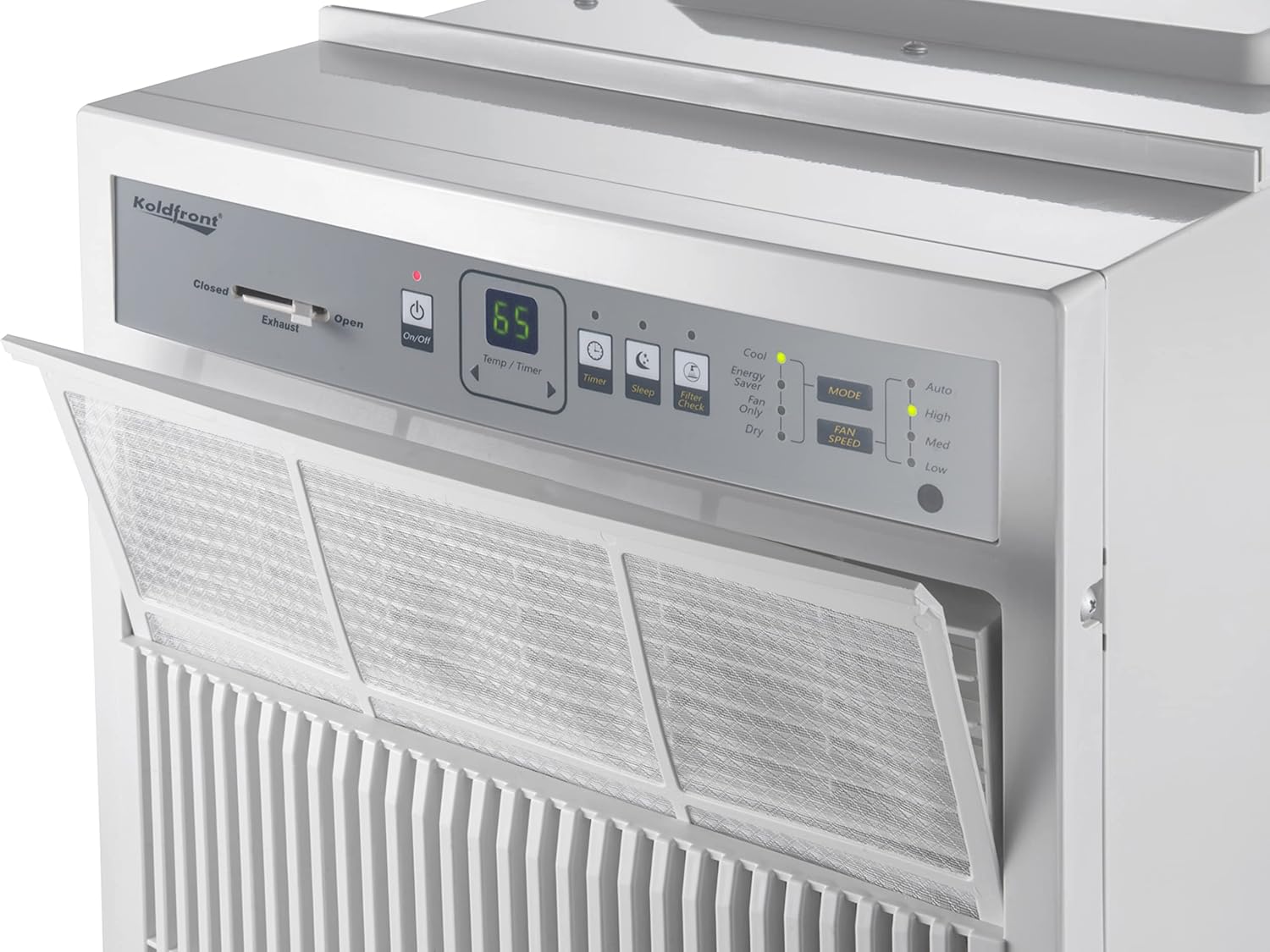 Koldfront CAC8000W 8000 BTU 115V Casement Air Conditioner with Dehumidifier and Remote Control