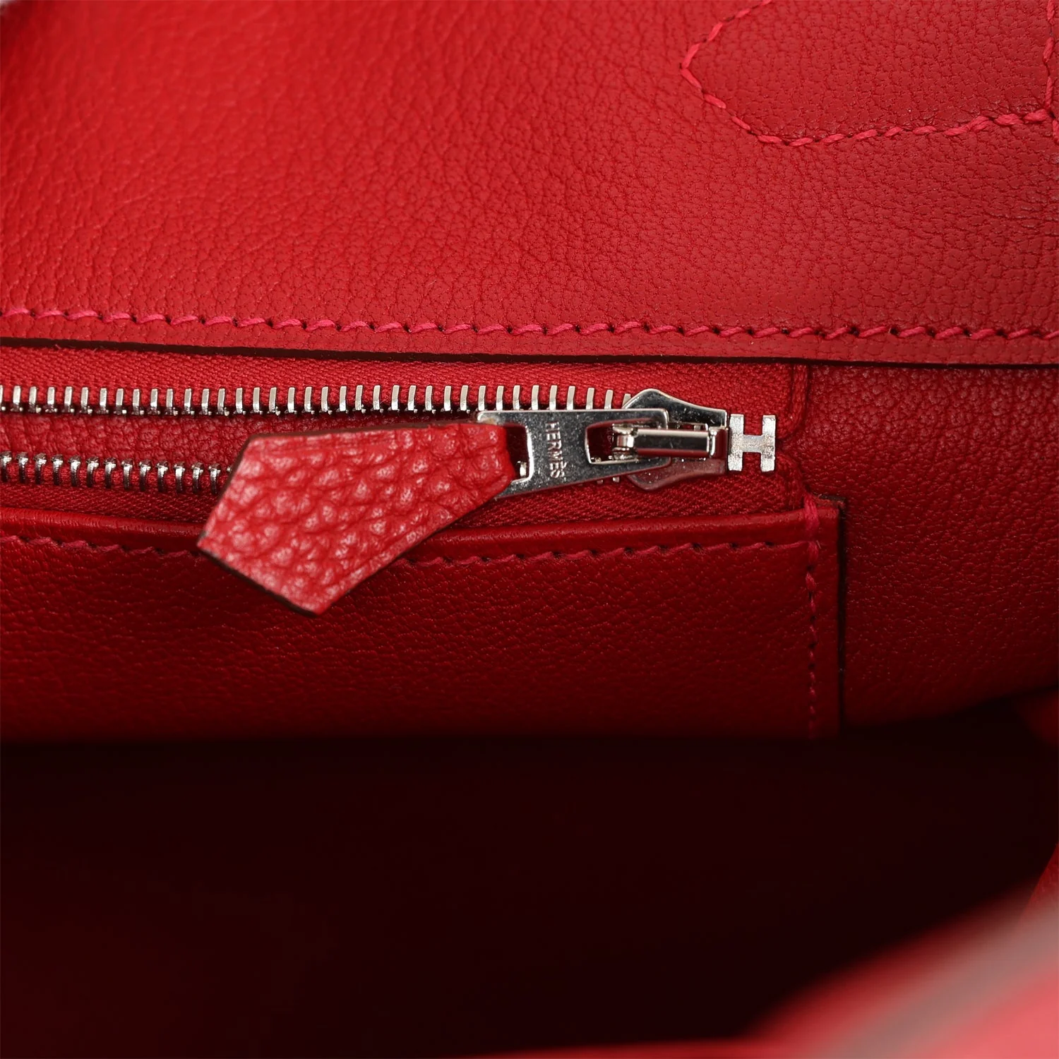 Pre-owned Hermes Birkin 35 Rouge Casaque Clemence Palladium Hardware