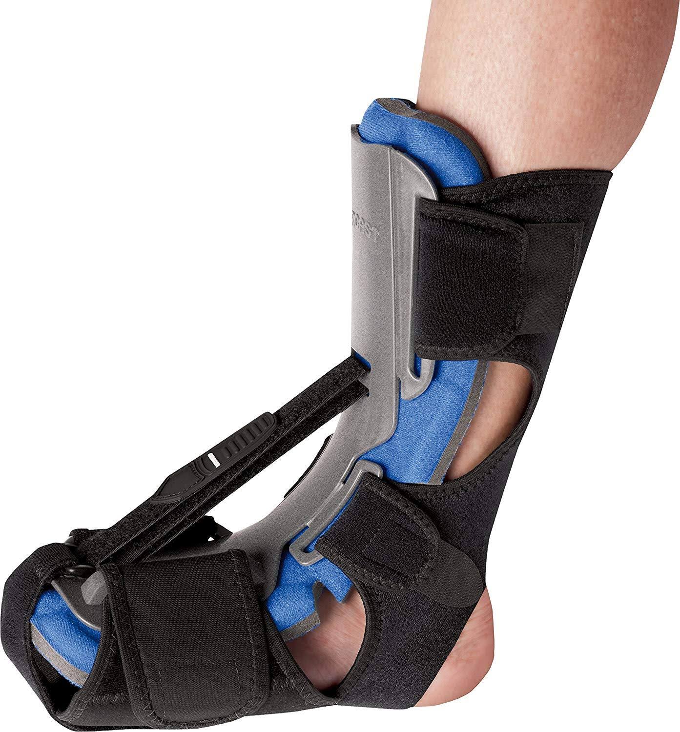 Aircast AirHeel Ankle Support Brace and Dorsal Night Splint (DNS) Care Kit, Large