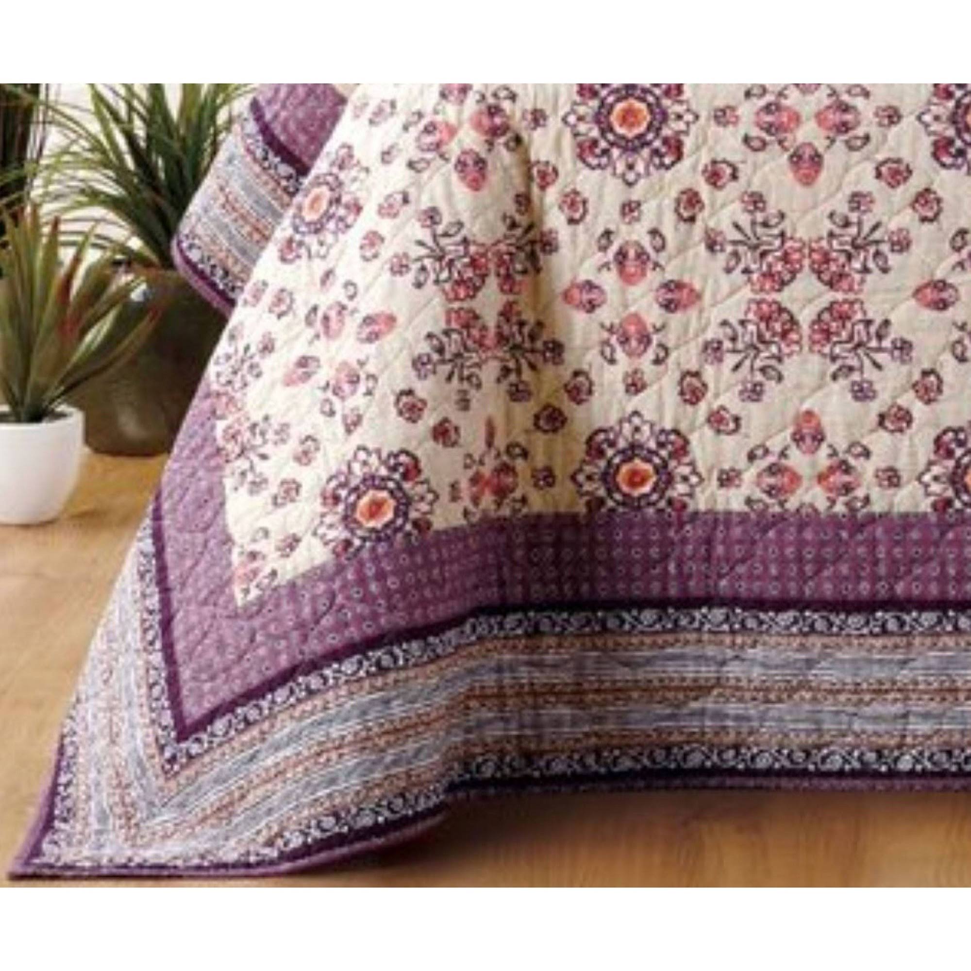 Jessica Simpson Lola Quilt, Full/Queen, Purple