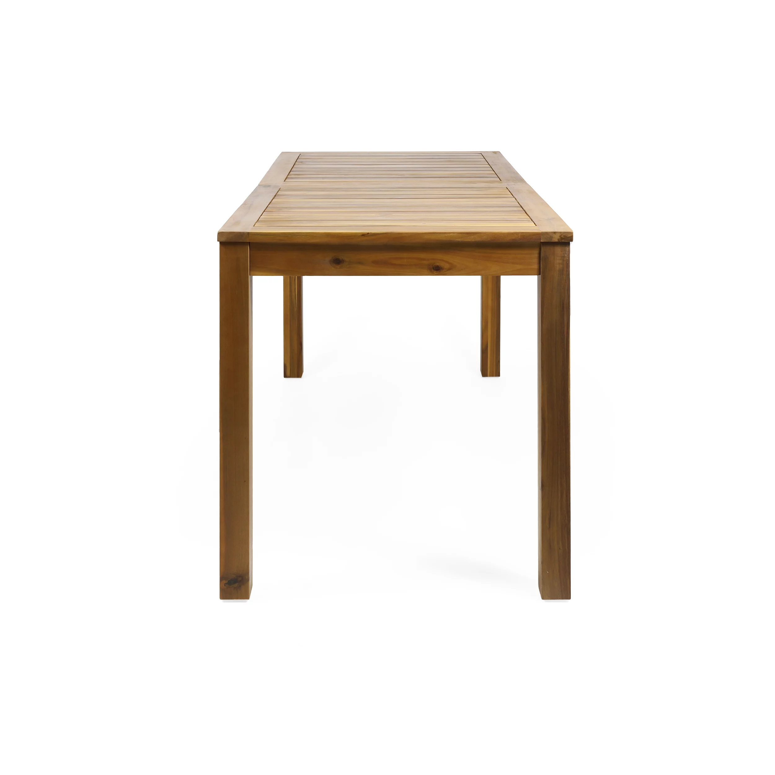 Woven Paths Outdoor Rustic Rectangle Acacia wood Dining Table, Brown