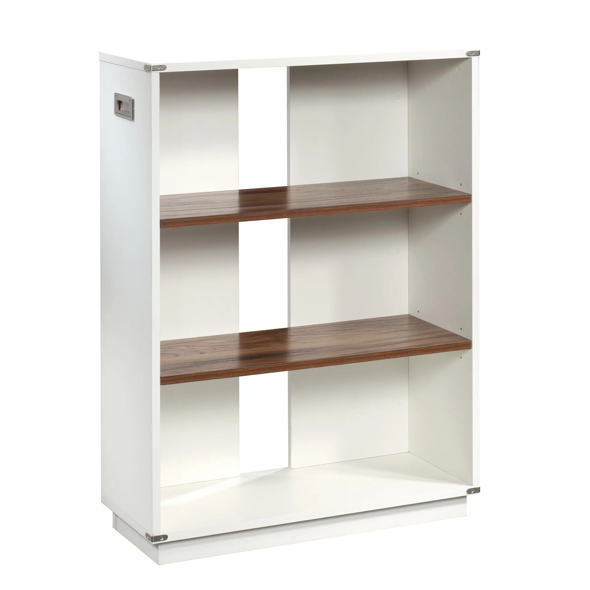 Sauder Vista Key Engineered Wood 3-Shelf Bookcase in Pearl Oak