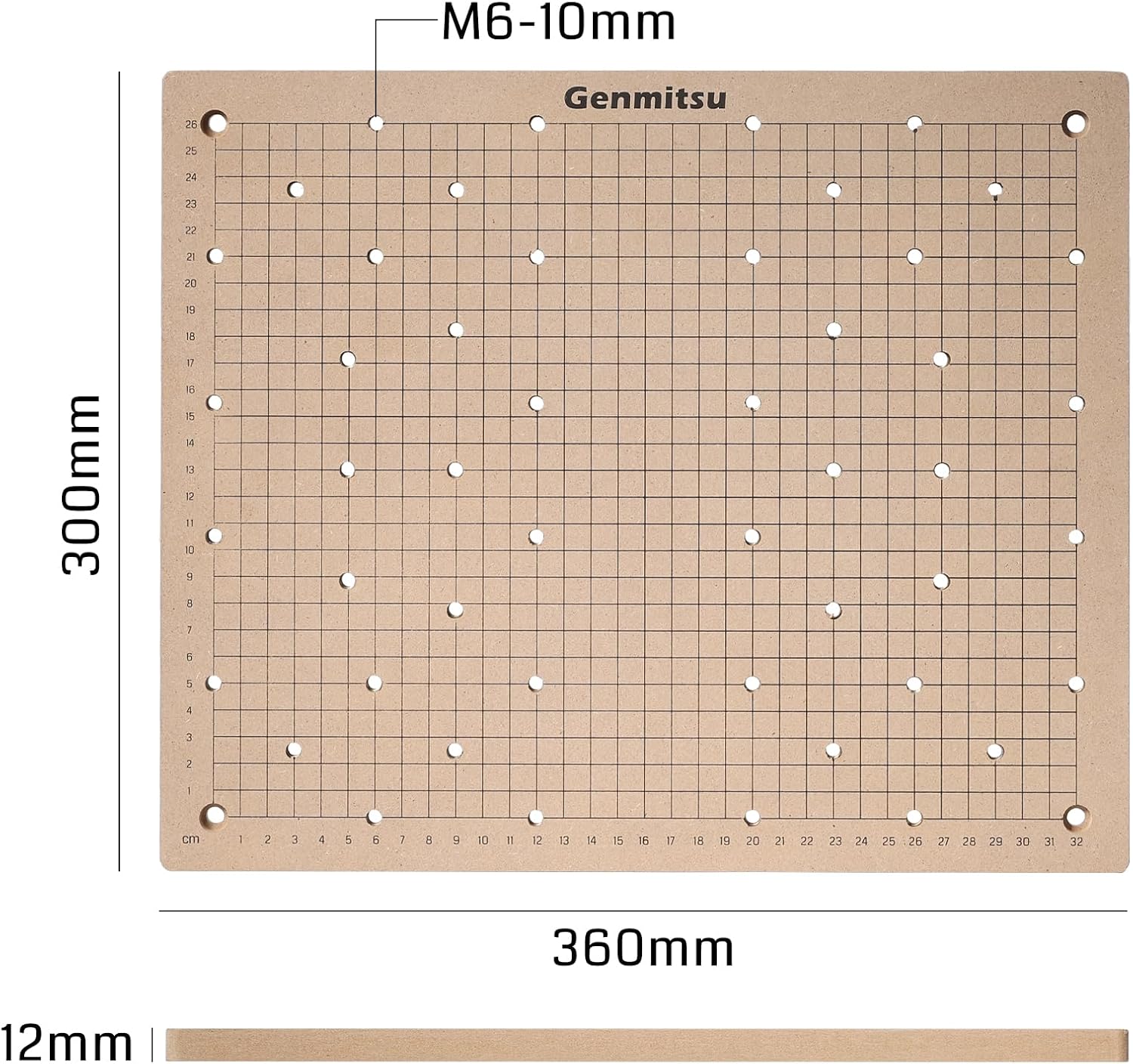Genmitsu 3030-PROVer MAX CNC Router Machine with Linear Guide & Ball Screw Motion + MDF Grid Spoilboard, 360 x 300 x 12mm (14.2''x 11.8''x 0.4'')