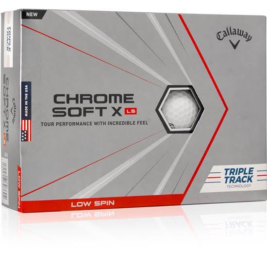 Callaway Chrome Soft x LS Triple Track Golf Balls - White