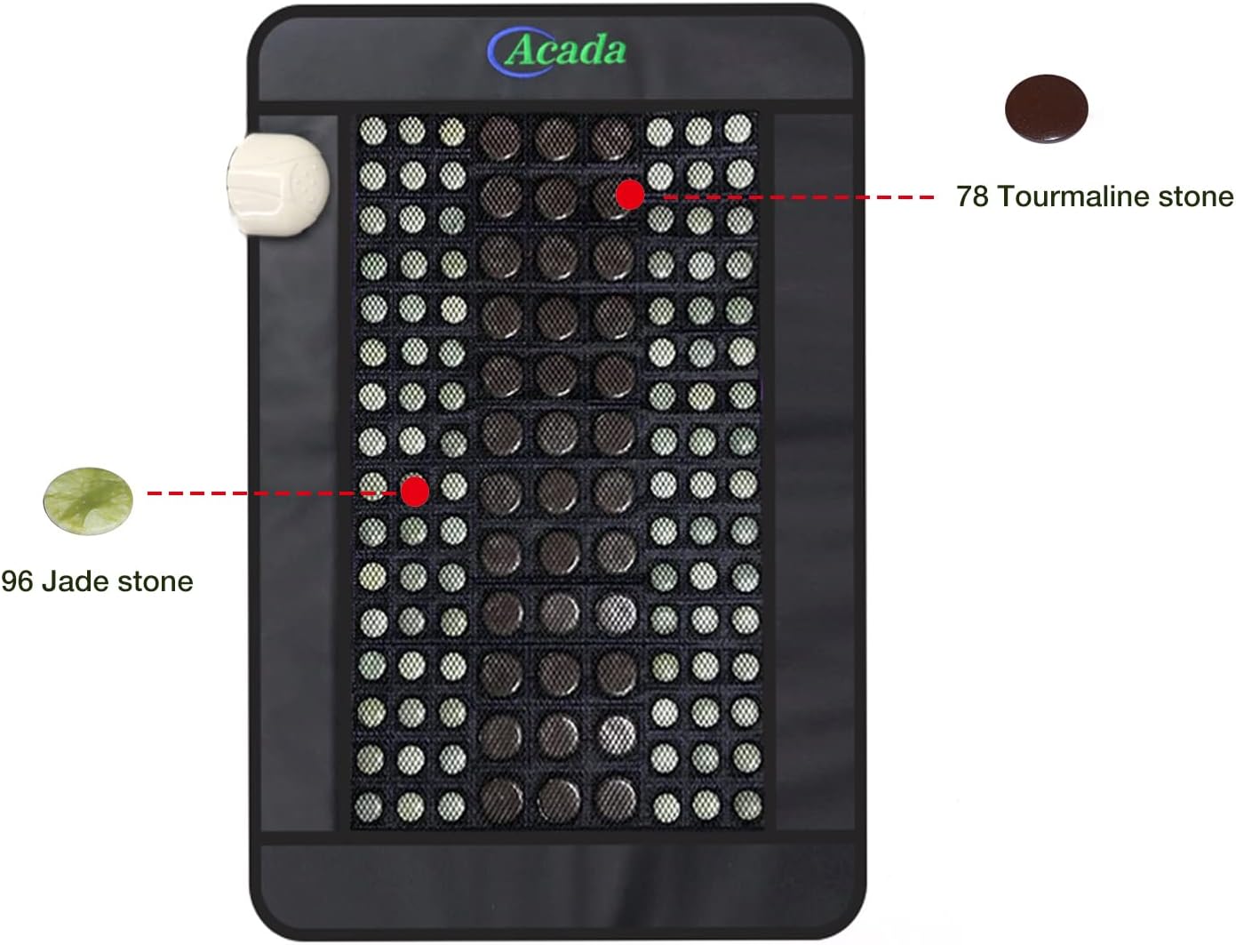 Acada Far Infrared Heating Pad - Jade Tourmaline Hot Stone Pad - Infrared Heating Pad (31x21)