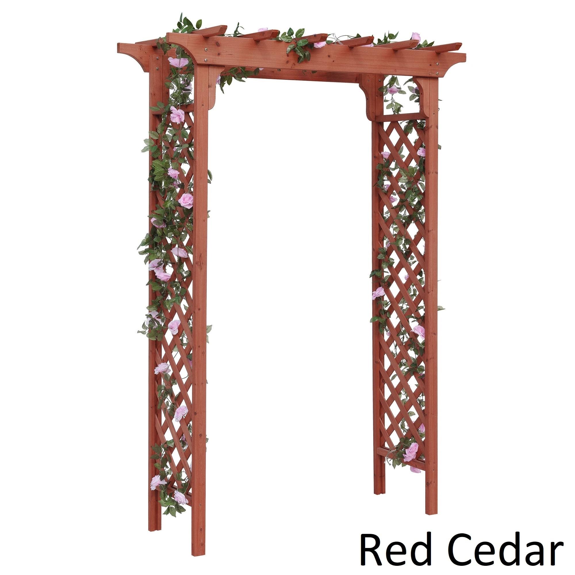Convenience Concepts Deluxe Red Cedar Garden Arbor