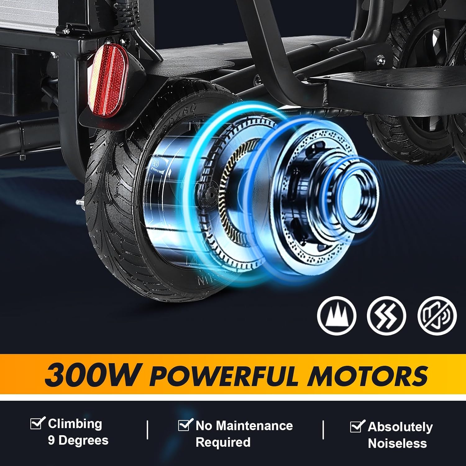 Folding Mobility Scooters for Adults, Dual Front Wheels, Airline Approved, Ultra Lightweight Folding Scooter, 20 Miles Electric Scooter with Seat for Adults