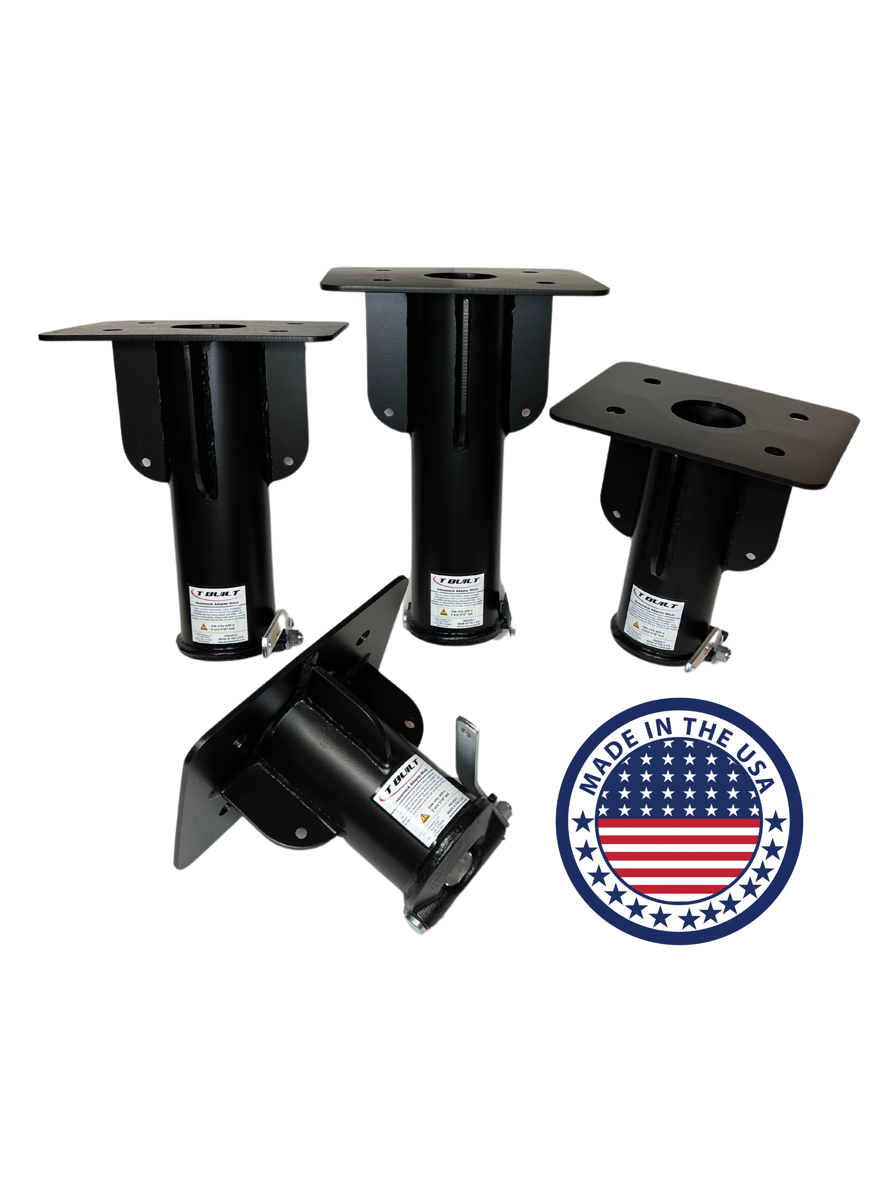 T Built 15" Fifth Wheel to Gooseneck Adapter with Self-Latching Coupler