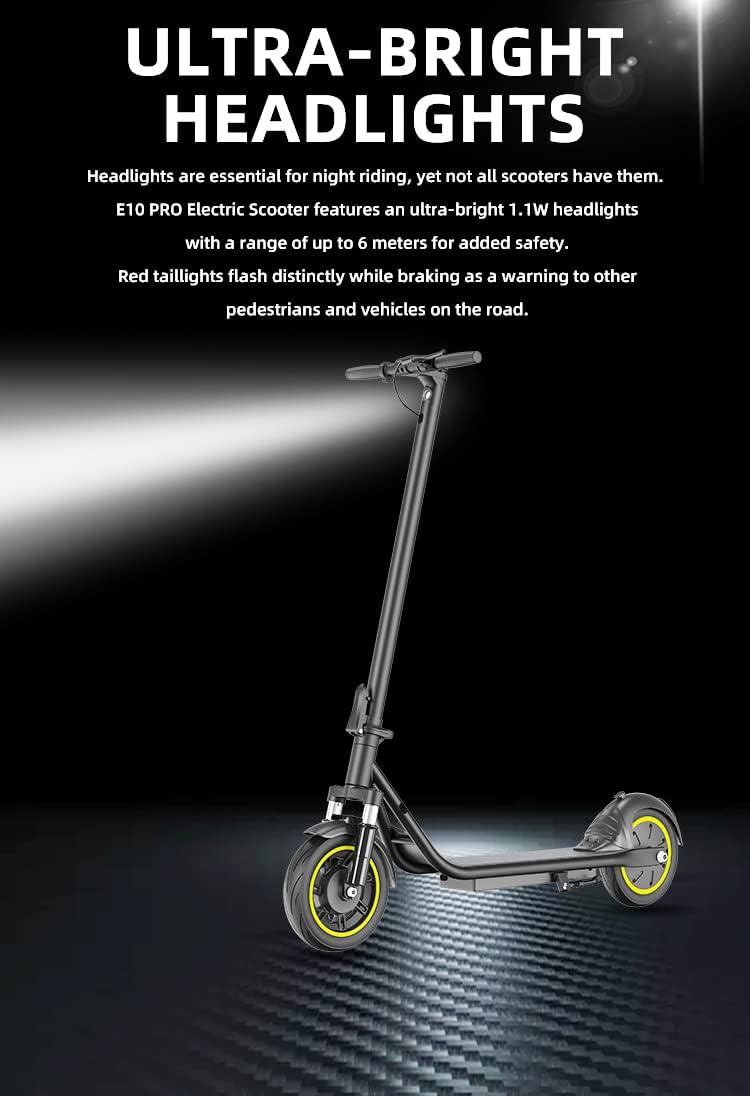 Freego E10 Pro Electric Scooter Adults - 500w Motor - 25MPH MaxSpeed - 25 Miles Long Range - 10" Tires - Portable Electric Kick Scooter Folding Commuter Scooter Electric for Adults