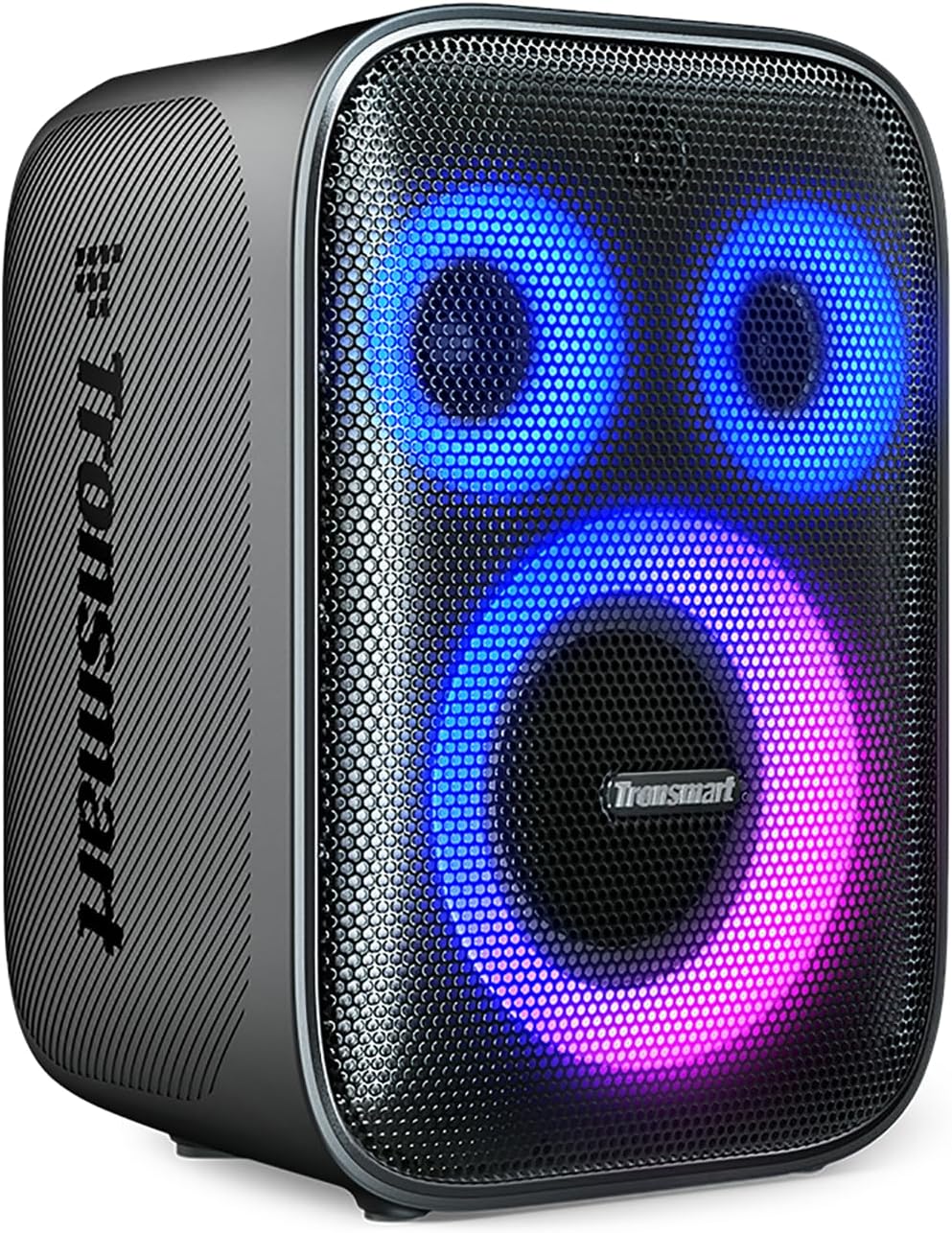 Tronsmart Halo 200 Bluetooth Speaker(No Microphone), Loud Speaker with Powerful Sound and Deep Bass, Party Sync, 5 Lighting Modes, Custom EQ &Lights, 18H Playtime, Supports Mic & Guitar for Party