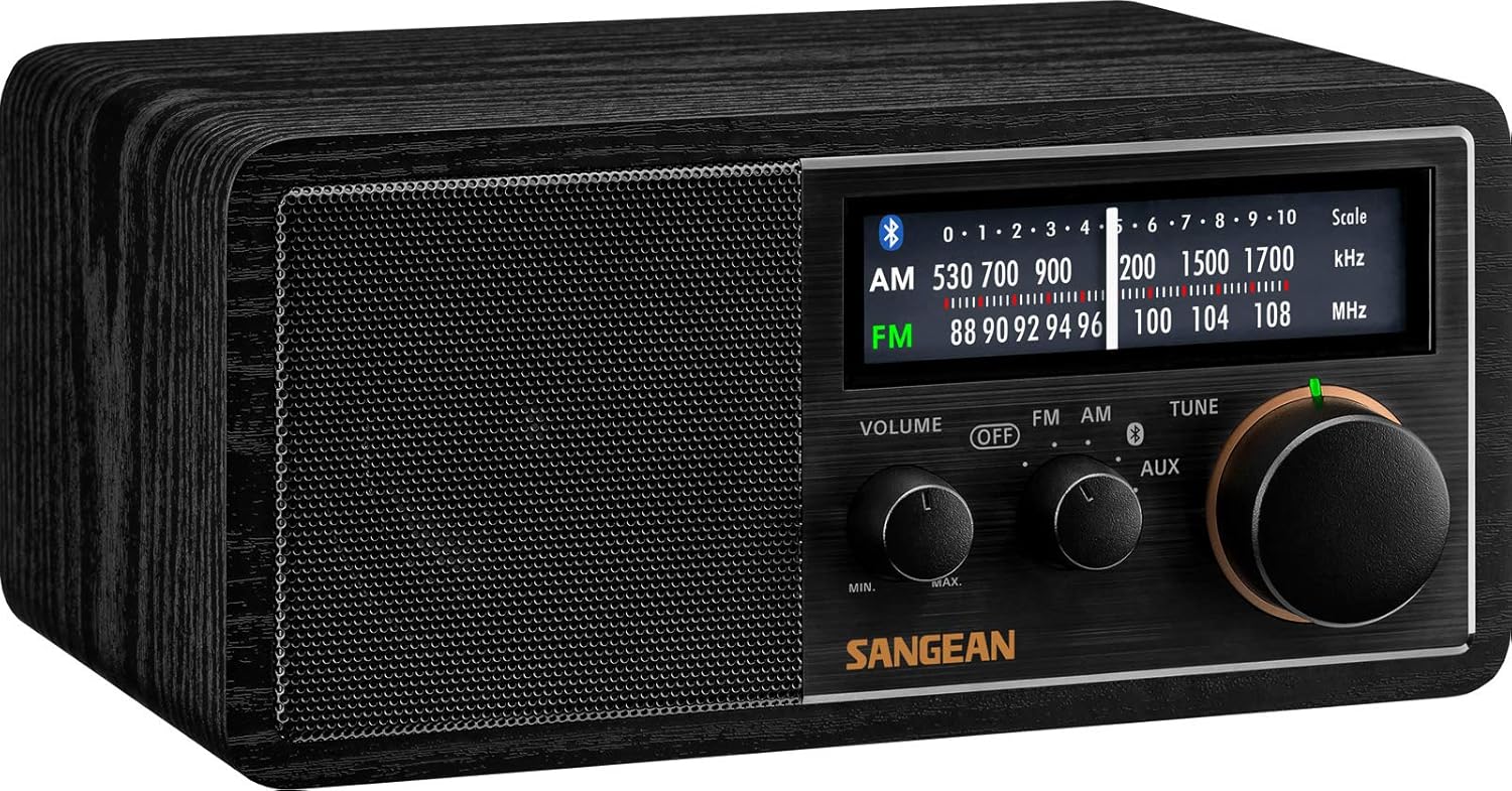 Sangean SG-118 Retro AM/FM Bluetooth Wooden Cabinet Radio