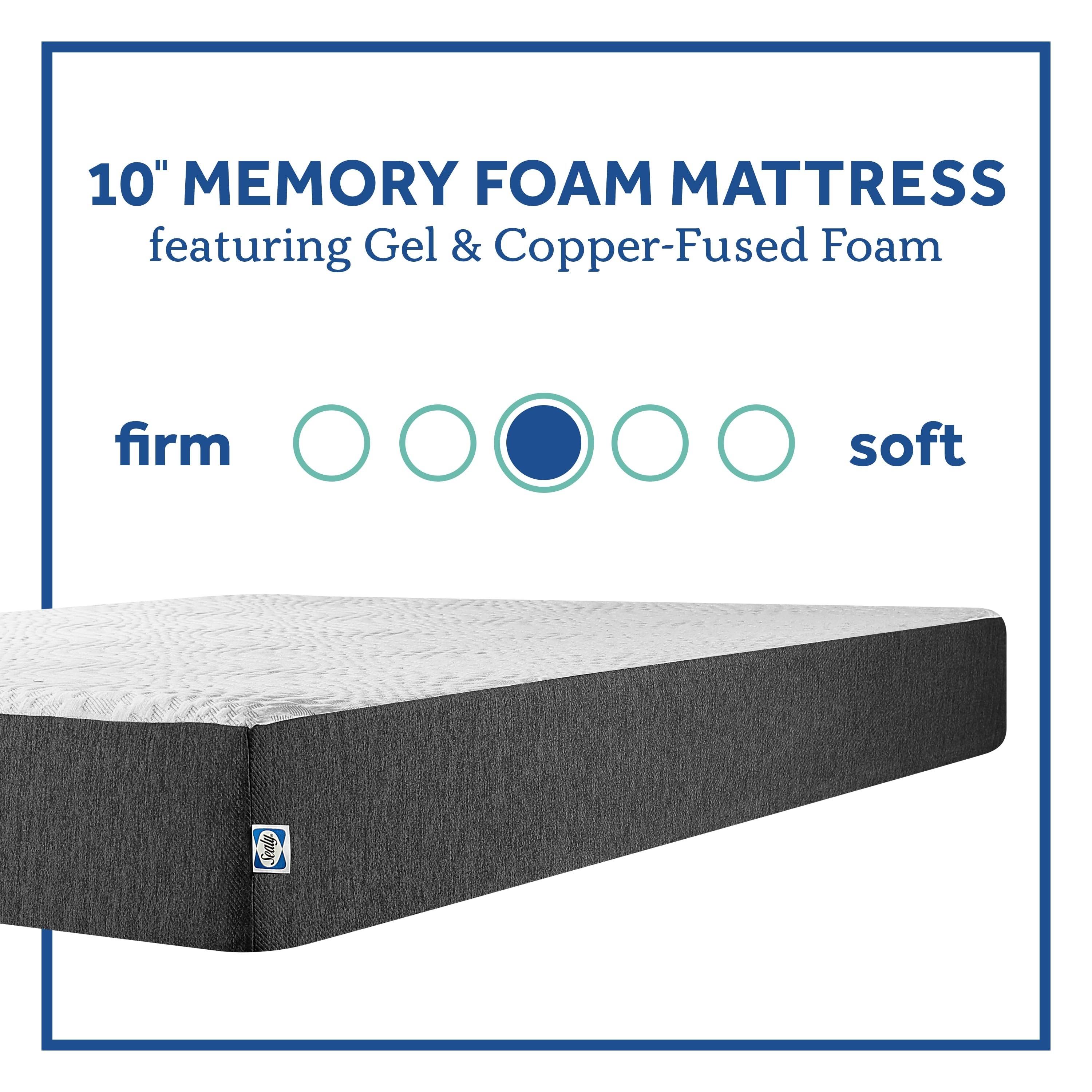 Sealy 10-Inch Medium Memory Foam Mattress - Twin