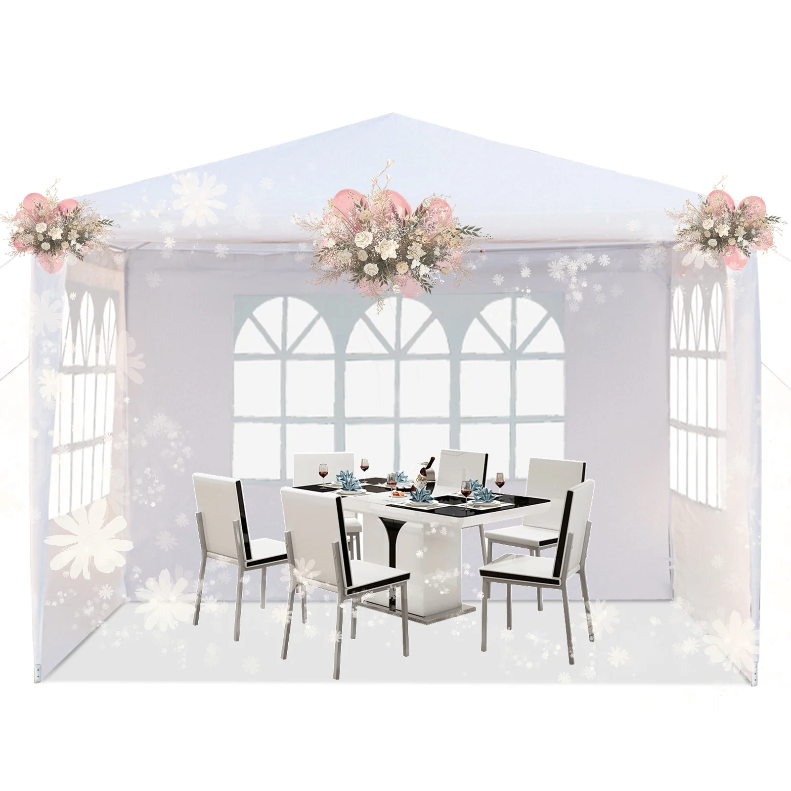 Zimtown 10'X30' Outdoor Canopy Party Wedding Tent Garden Tent Gazebo Pavilion Cater Event