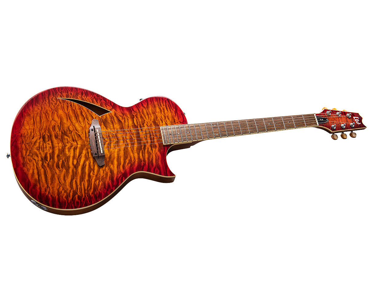 ESP LTD TL-6 Acoustic Electric Thinline Guitar, Tiger Eye Burst