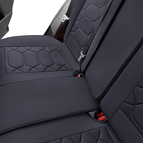 OASIS AUTO Toyota RAV4 Accessories Seat Covers 2013-2025 Custom Fit Leather Cover Protector Cushion for RAV-4 (Sport Front Pair, Black&Gray)