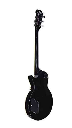 IYV 6 String Solid-Body Electric Guitar, Right, Black (ILS-340 BK)