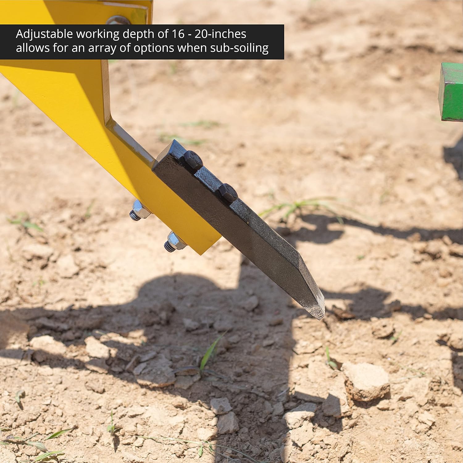 Titan Attachments 20" Subsoiler Single Tine Ripper, 8.5" x 1.5" Shank Ripper Tooth, Category 1, 3 Point Attachment
