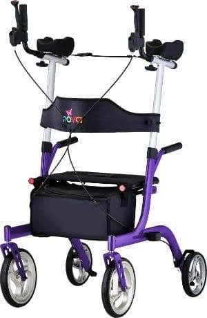 Nova Medical Phoenix Rise Up Rollator - Upright Rolling Walker - Purple
