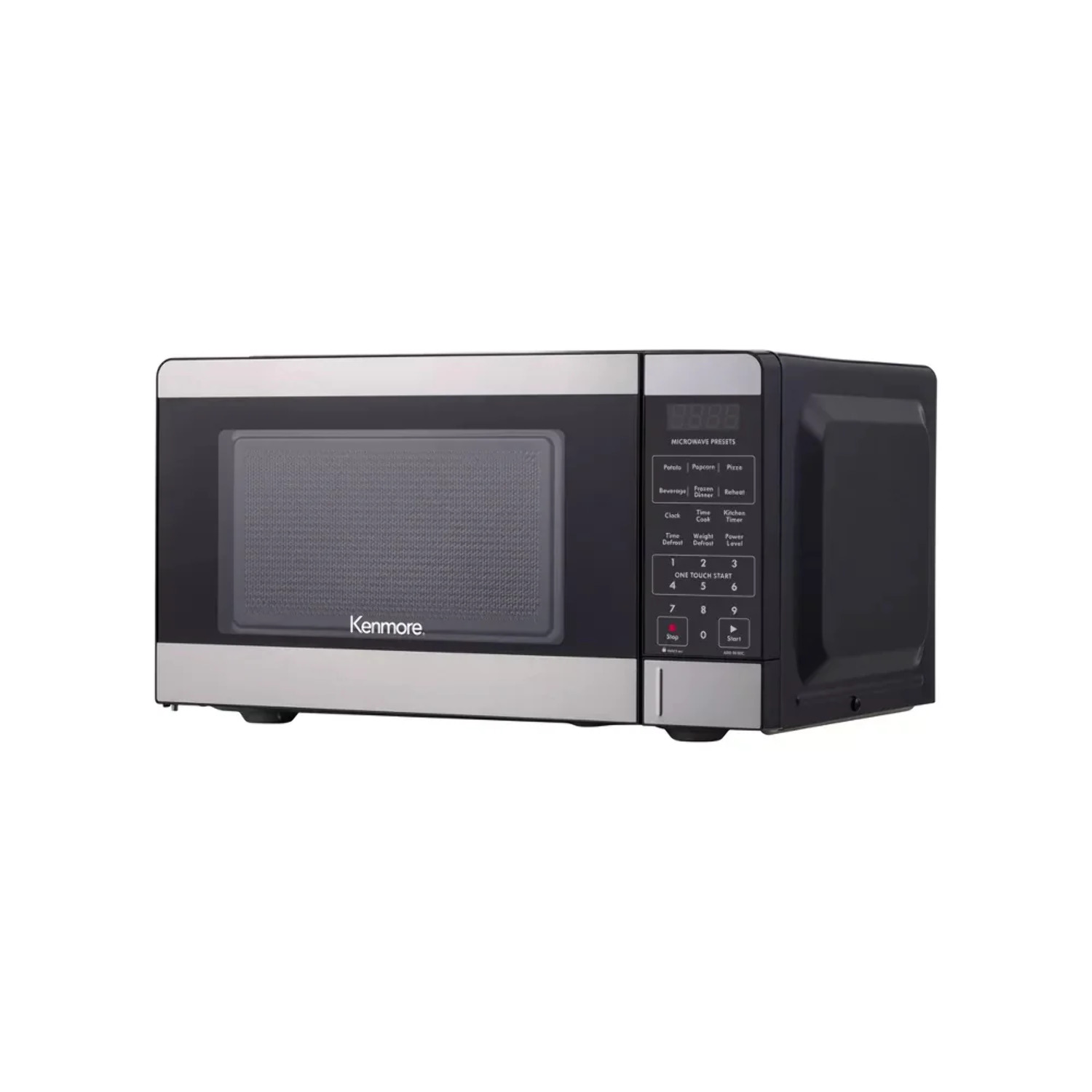 Kenmore Countertop Microwave, 6 Auto-Preset Menus, Child Lock, Defrost  Express Cooking Features, 700 Watt, .7 Cu Ft, Stainless Steel