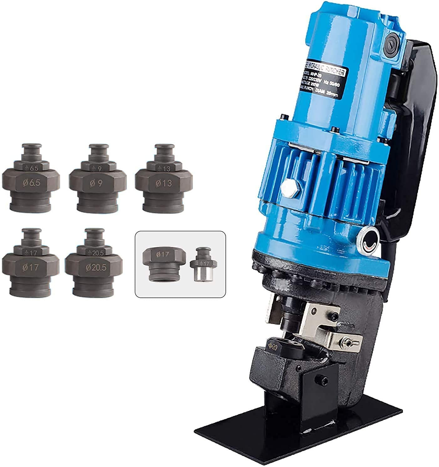 CGOLDENWALL 1200W Hydraulic Hole Puncher Electric Hydraulic Hole Punching Tool Hole Digger for Steel Plate Angle Steel Plate Iron Plate Aluminum Plate CE&ROHS Certificate