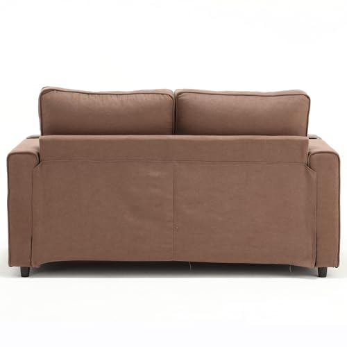 Futon Sofa Bed,3-in-1 Convertible Sleeper Sofa Bed Pull Out Couch with 2 Side Pocket Upgraded Loveseat Foldable Floor Couch Bed for Living Room,Dark Gray