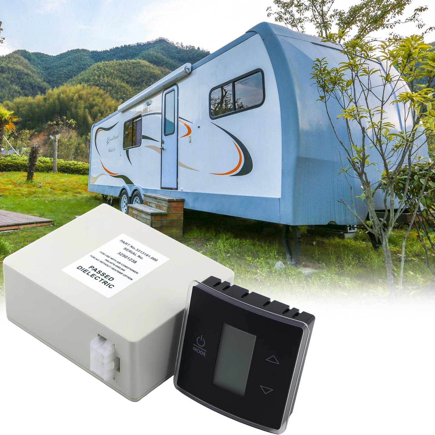 3316230.000 RV Wall Thermostat/Relay Box Heat/Cool for Dometic for RV/Camper Conditioners 3316230.700 with Black Wall Thermostat 3316230.714