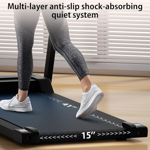 Portable Foldable Treadmills for Home, Small Folding Treadmill for Home Office with 300 LBS Capacity, Walking Running Exercise Electric Compact Treadmill with LED Display