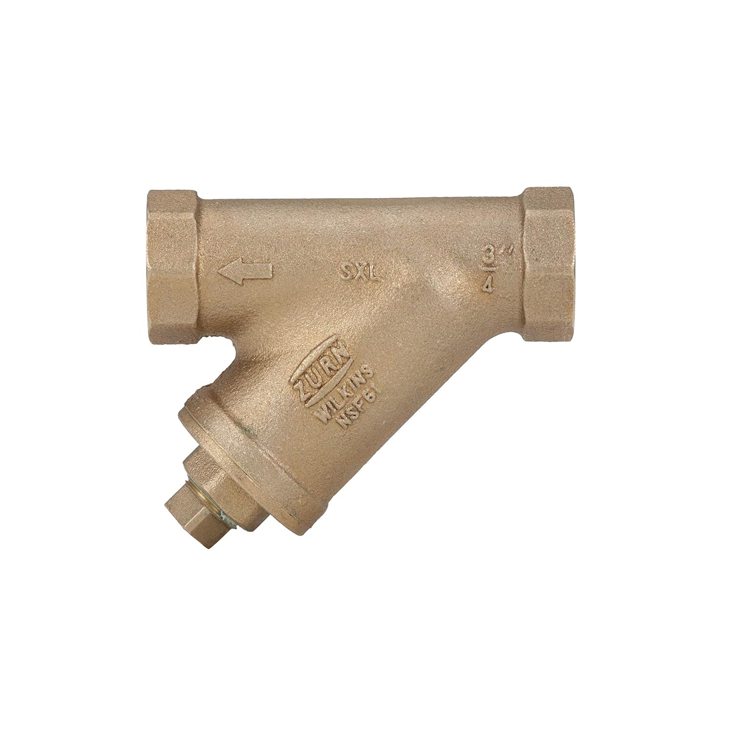 Zurn Wilkins 34-375XL 3/4" 375XL Reduced Pressure Backflow Preventer & 34-SXL 3/4" SXL Cast Bronze Strainer Bundle