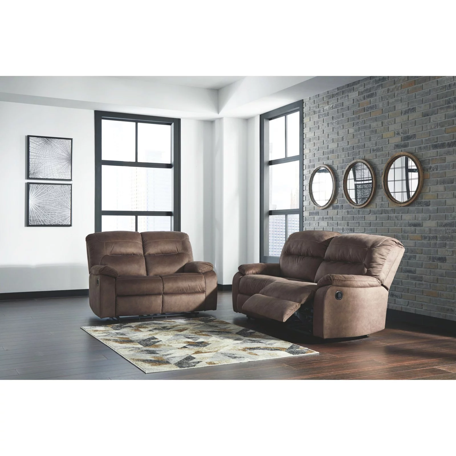 Signature Design by Ashley Bolzano Reclining Loveseat in Coffee