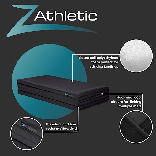 Z Athletic Folding Mat for Gymnastics and Tumbling, 4 Ft x 8 Ft x 2 In
