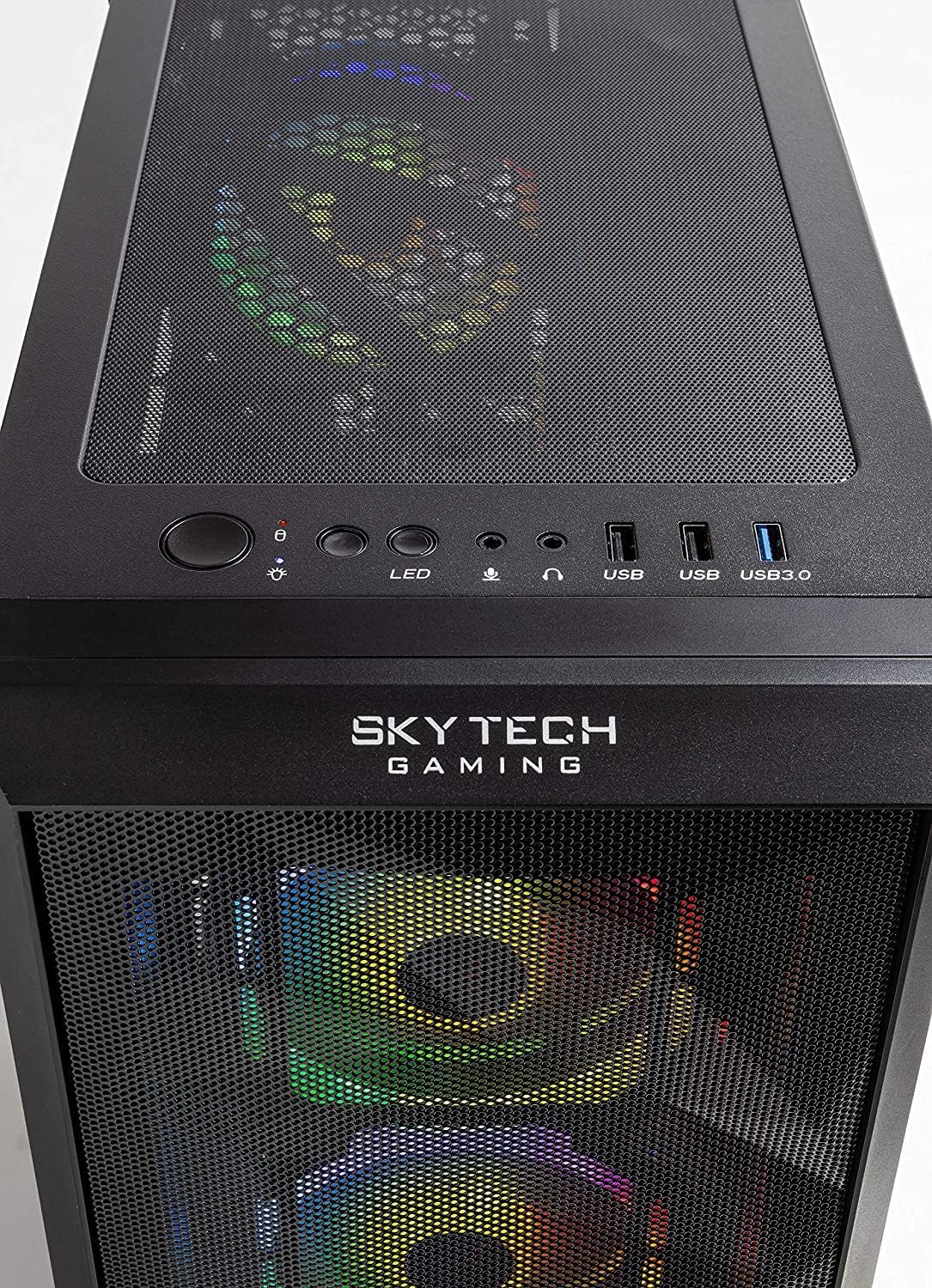 Skytech Chronos Gaming PC Desktop – Intel Core i5 12400F 2.5 GHz, NVIDIA RTX 4060, 1TB NVME SSD, 16GB DDR4 RAM 3200, 650W Gold PSU, 11AC Wi-Fi, Windows 11 Home 64-bit