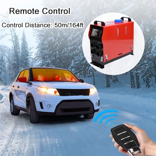 All in One Intelligent Diesel Heater, 12V/24V, 5KW Parking Heater，Diesel Heater with Smart LCD Display, 5L Fuel Tank and Remote Control