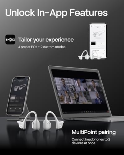 SHOKZ New OpenRun Pro 2 - Open-Ear, Bone Conduction Sport Headphones - with Reflective Strip - Sweat Resistant, Workout Headphones - Secure, Wireless, Comfortable Fit-Deep Bass and Smart Mic App