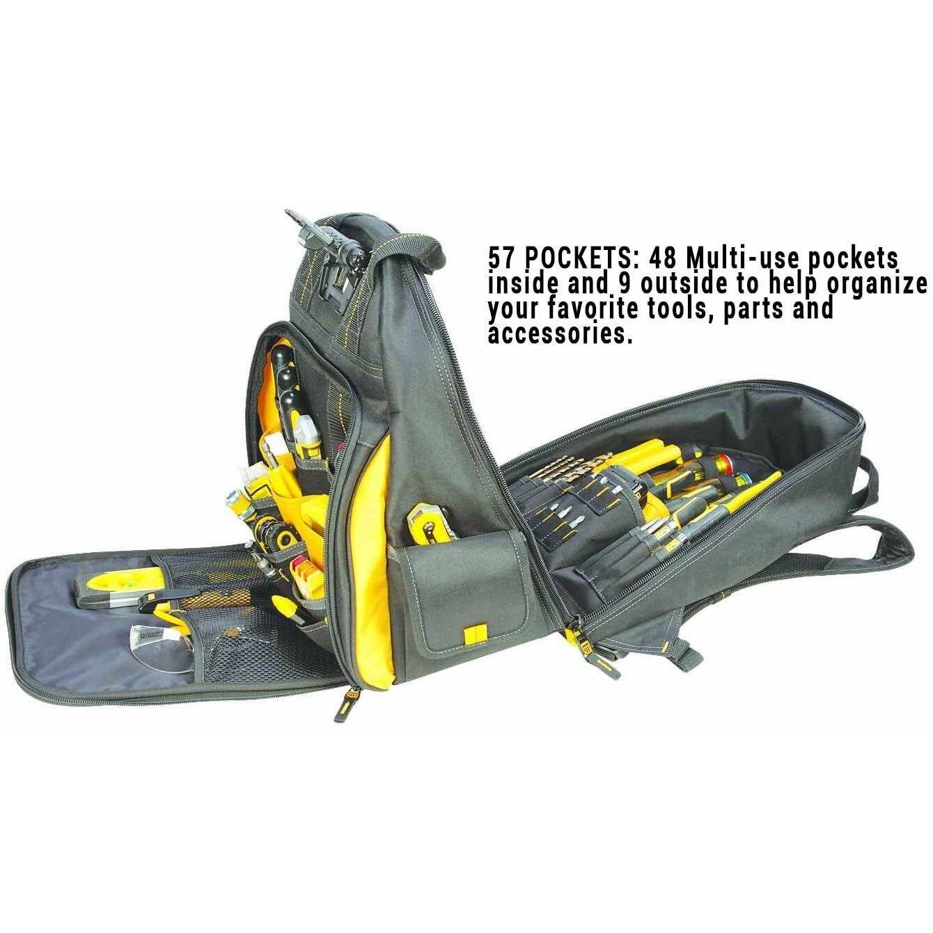 DGL523 DeWalt Lighted Tool Backpack 57