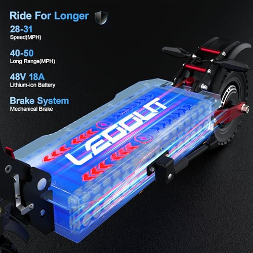 Electric Scooter, 31/53Mph Top Speed, 1000W/5600W Motor, 40/59Mi Long Range, NFC Dashboard, Dual Suspension & Brake System Electric Scooter for Adults