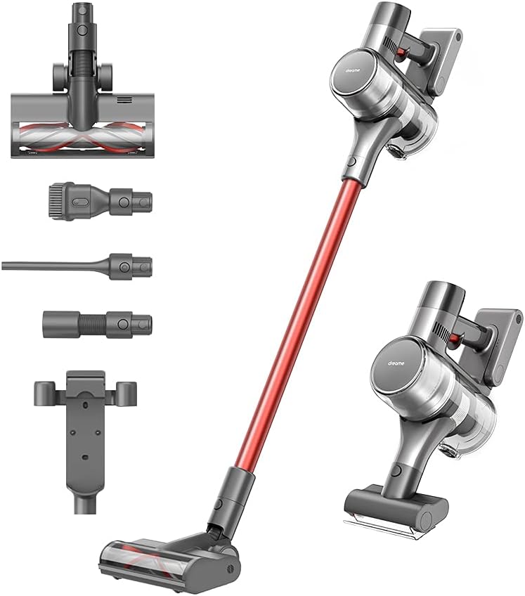 Dreametech T20 Cordless Stick Vacuum, Household Vacuum Cleaner with 25kpa Powerful Suction for Home Hard Floor Pet Hair