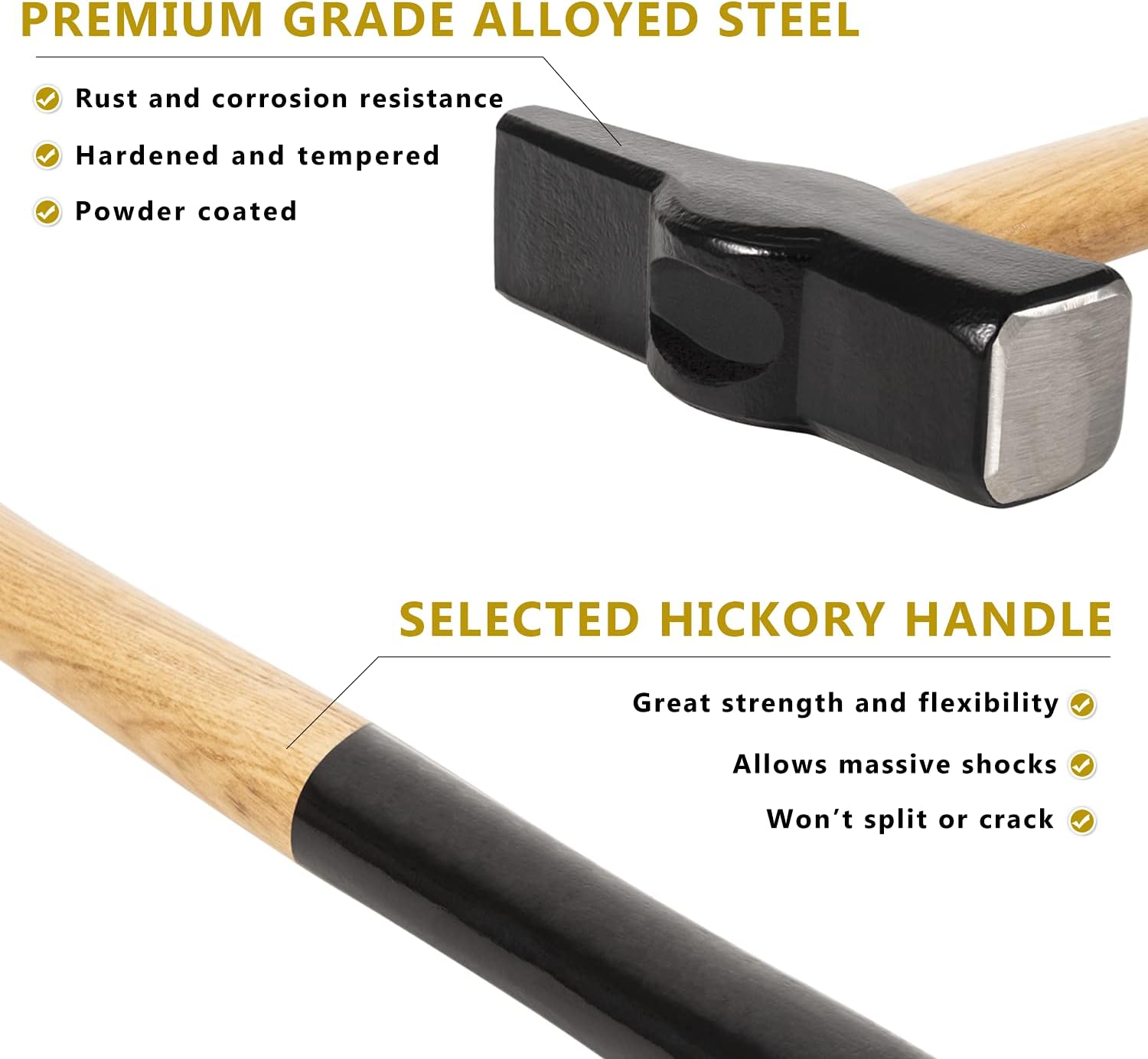 Blacksmith 17” Wolf Jaw Tongs and Hammer Tool Set Essential Tools for Blacksmith Bladesmith Forge Pack of 2