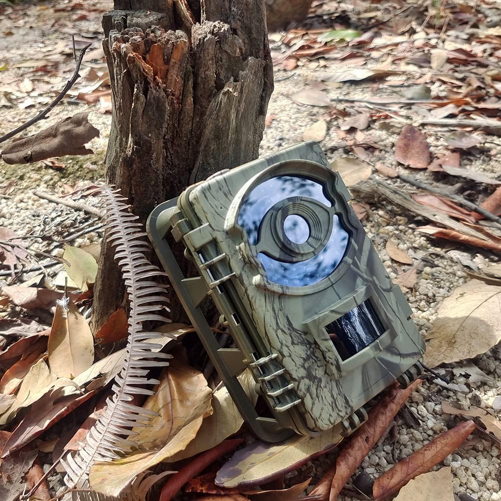 Hunting Trail Camera, Game Camera 82ft Wildlife Camera with 42 IR LEDs No Glow Infrared, 4K Deer Game with Night Vision Motion Activated Waterproof, Trail Cam with 32GB Card and Card Reader