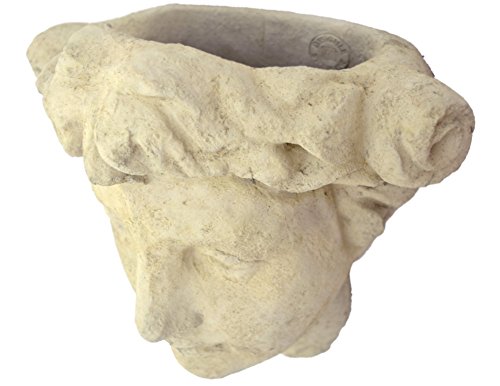 Garden Goddess Bust Wall-Mounted Head Planter, 12-Inch American Made Cast Stone, Classic Natural Color…