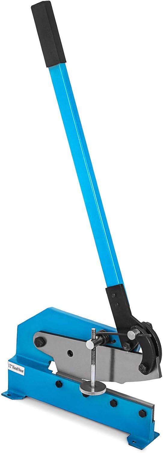 VEVOR Hand Plate Shear 5", Manual Metal Cutter Cutting Thickness1/4 Inch Max, Metal Steel Frame Snip Machine Benchtop 7/16 Inch Rod, for Shear Carbon Steel Plates and Bars