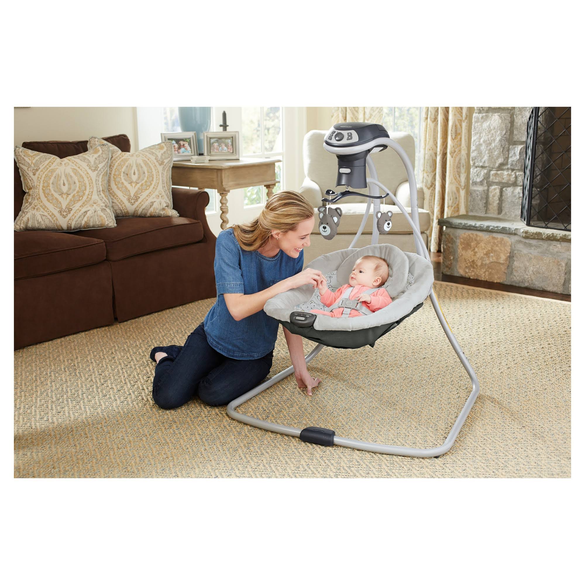 Graco - Simple Sway LX with Multi-Direction Baby Swing, Teddy