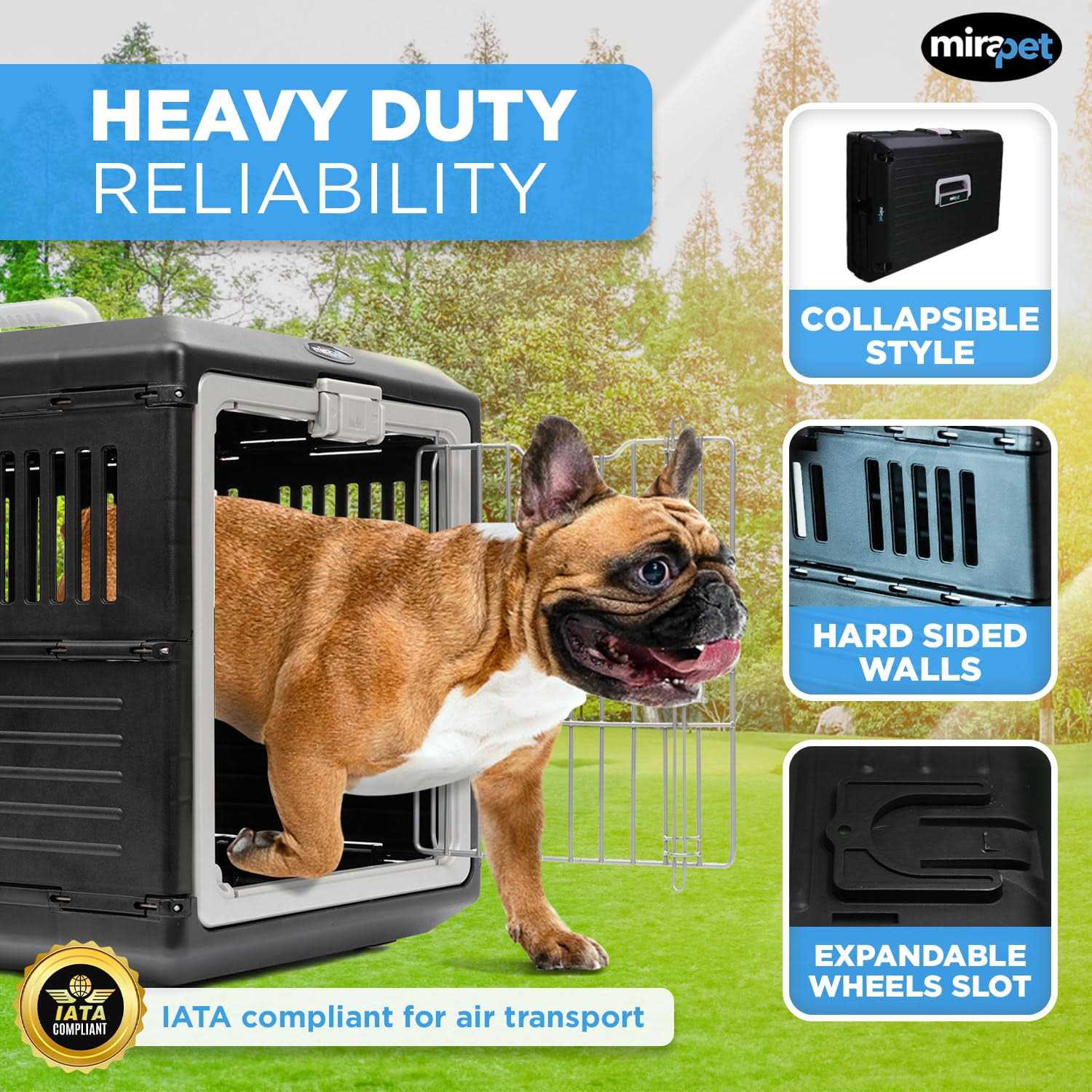 Mirapet USA Pet carriers Airline Tsa Approved Travel crates for Cats and Dogs - Pet Supplies online store