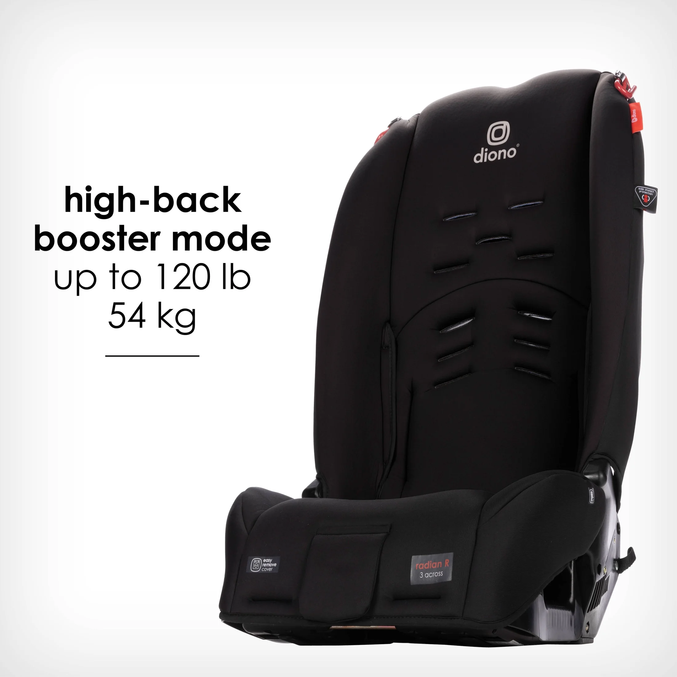 Diono Radian 3R All-in-One Convertible Car Seat, Slim Fit 3 Across, Black