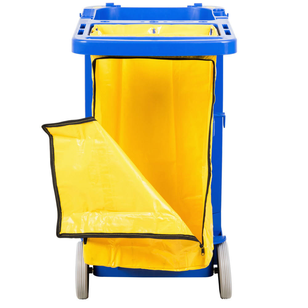 Continental 184BL Janitor Cart with Vinyl Bag