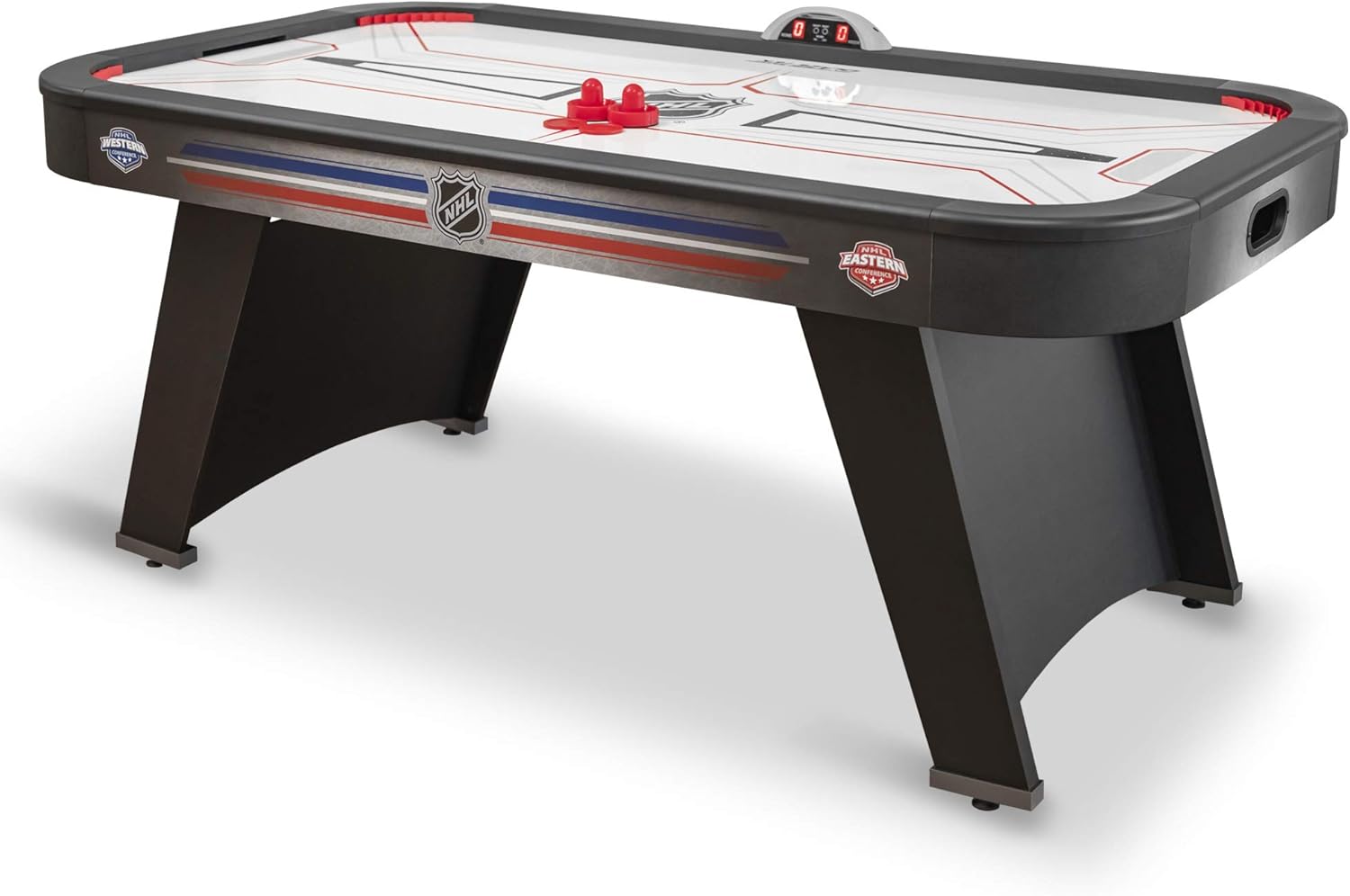 EastPoint Sports NHL 72” Air Attack Air Hockey Table with LED Scoring System – Perfect for Family Game Room, Adult rec Room, basements, Man cave, or Garage