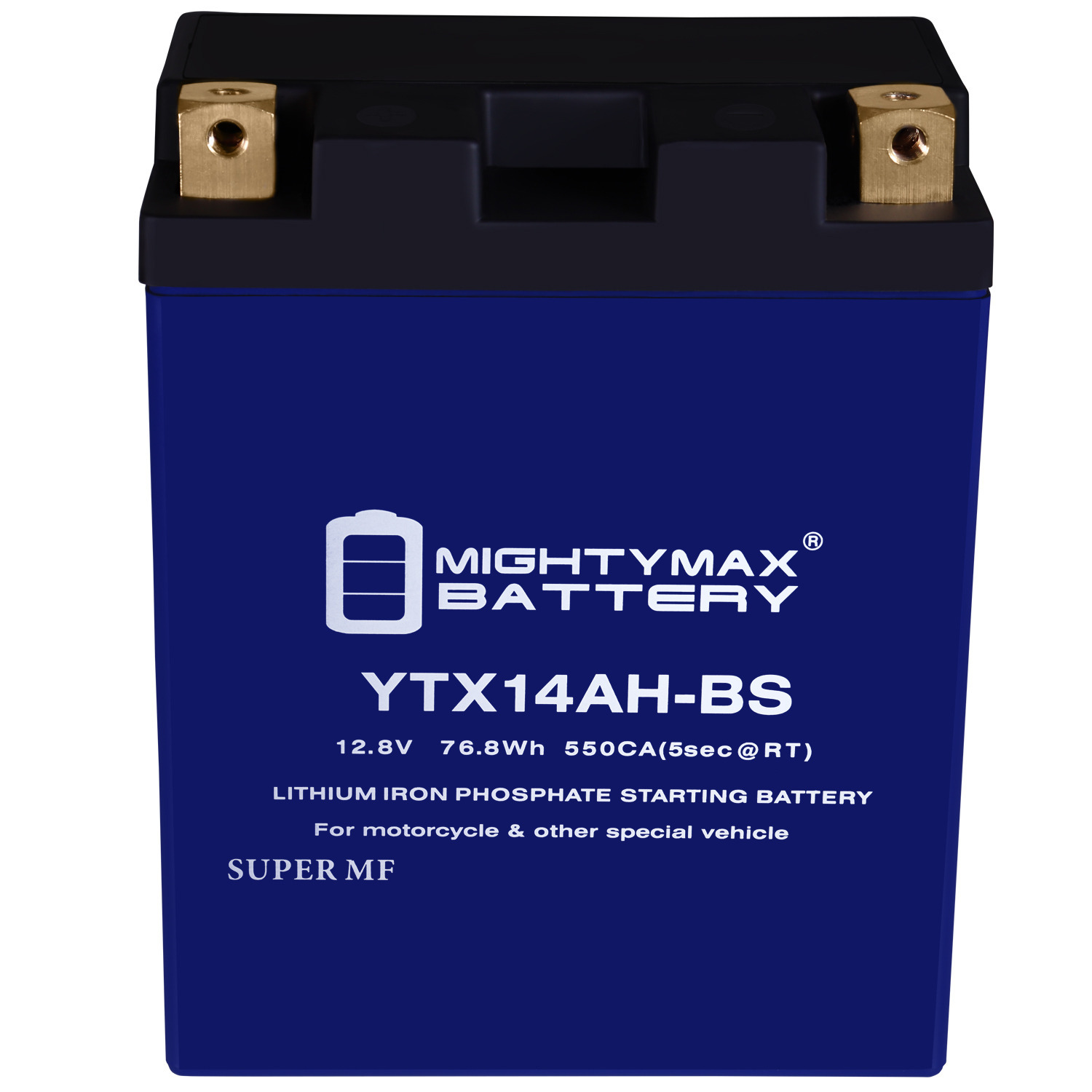 YTX14AH-BS Lithium Replacement Battery compatible with Yamaha XS360 XS400 XV500 Virago